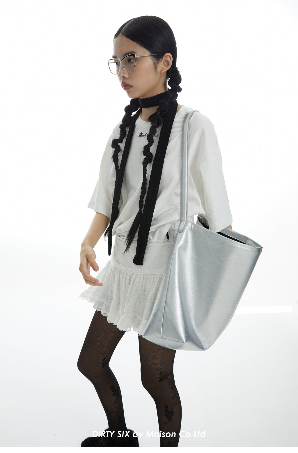 DirtySix Jill COW Split Leather big pocket cowhide soft oversize lazy wind messenger bag