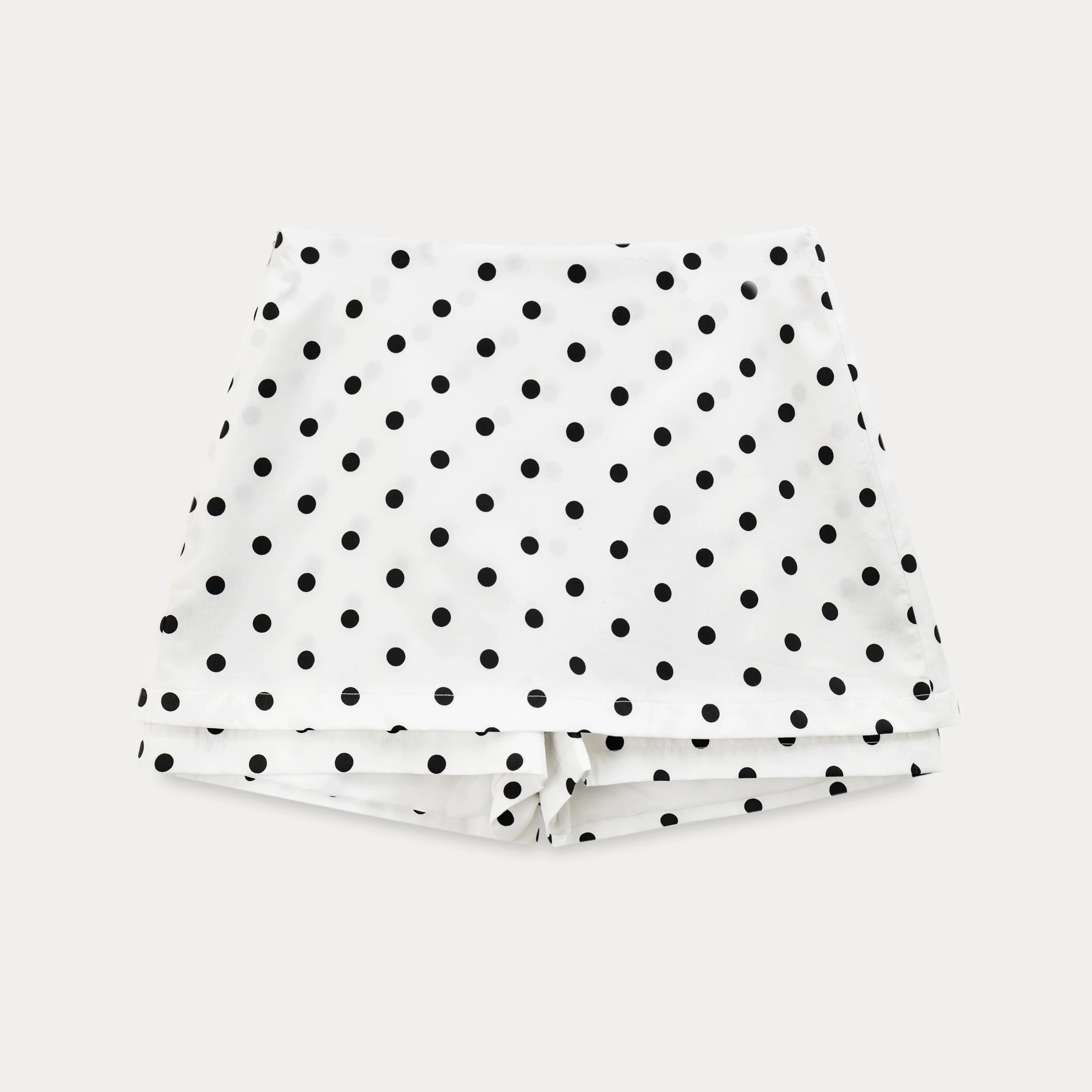 EGGKA Fake Two-piece Polka Dot Slim Skirt