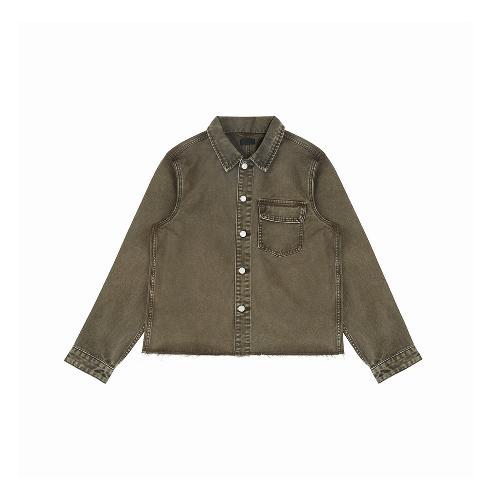PLUS NO LOGO Vintage Denim Shirt Jacket