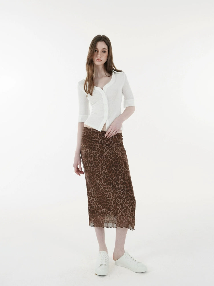 Jim Kennet Micro Transparent V-Neck Slim-Fit Shirt