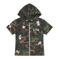MEDM Camouflage Star Skin Slim-fit Hooded Cardigan