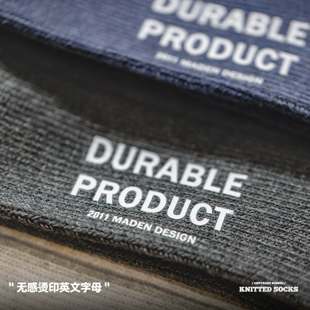 Madden flower yarn knitted medium tube socks t