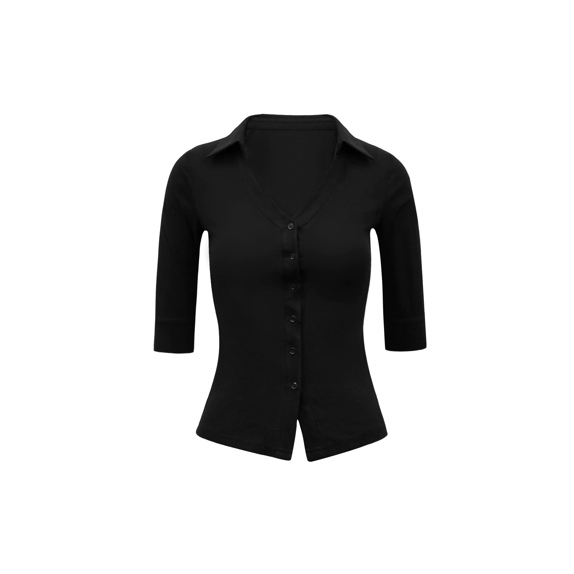 Jim Kennet Micro Transparent V-Neck Slim-Fit Shirt