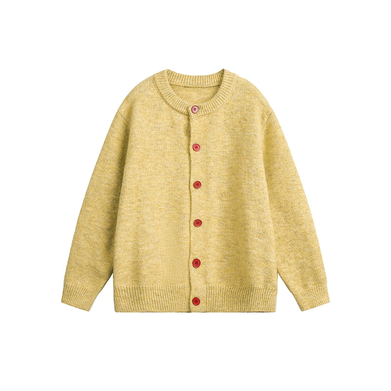 NOEARS Vintage Loose Crew Neck Knitted Cardigan