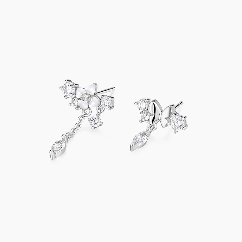 KADER Lilac Fringed Stud Earrings