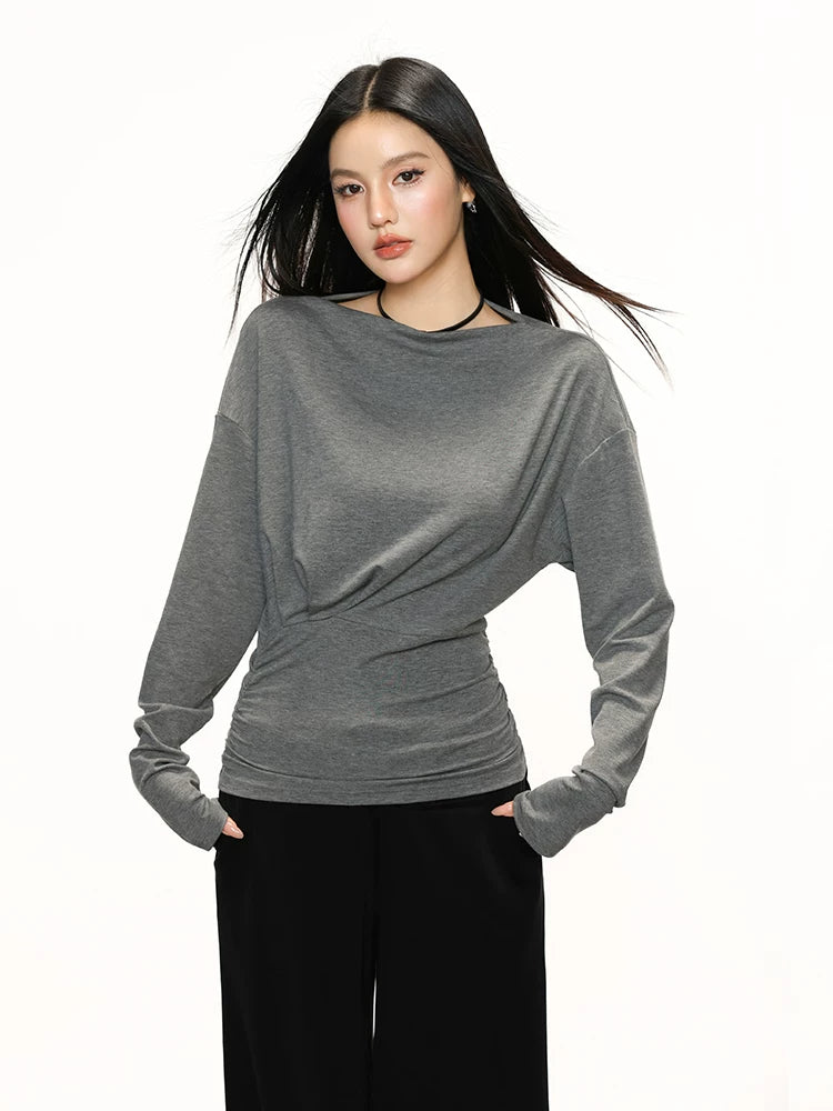 Cherry Melody Waist Thin Senior Feeling Base Long Sleeve (Clearance)