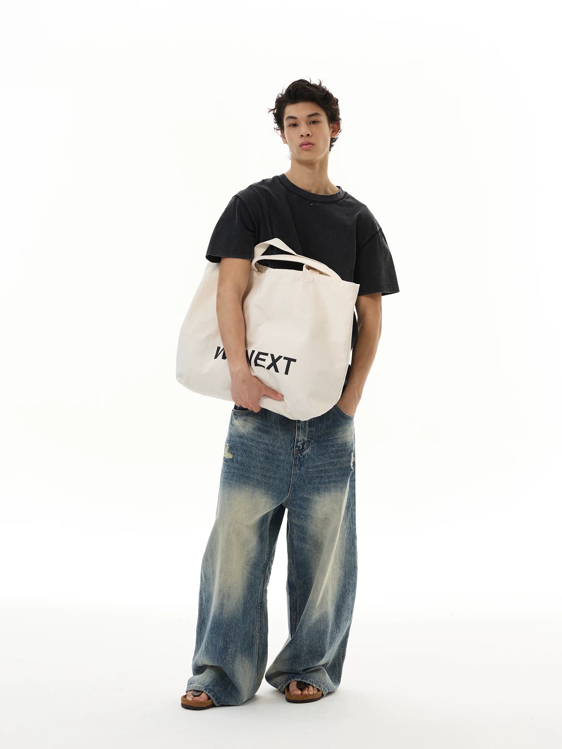 WLNEXT Vintage Ripped Casual Tee