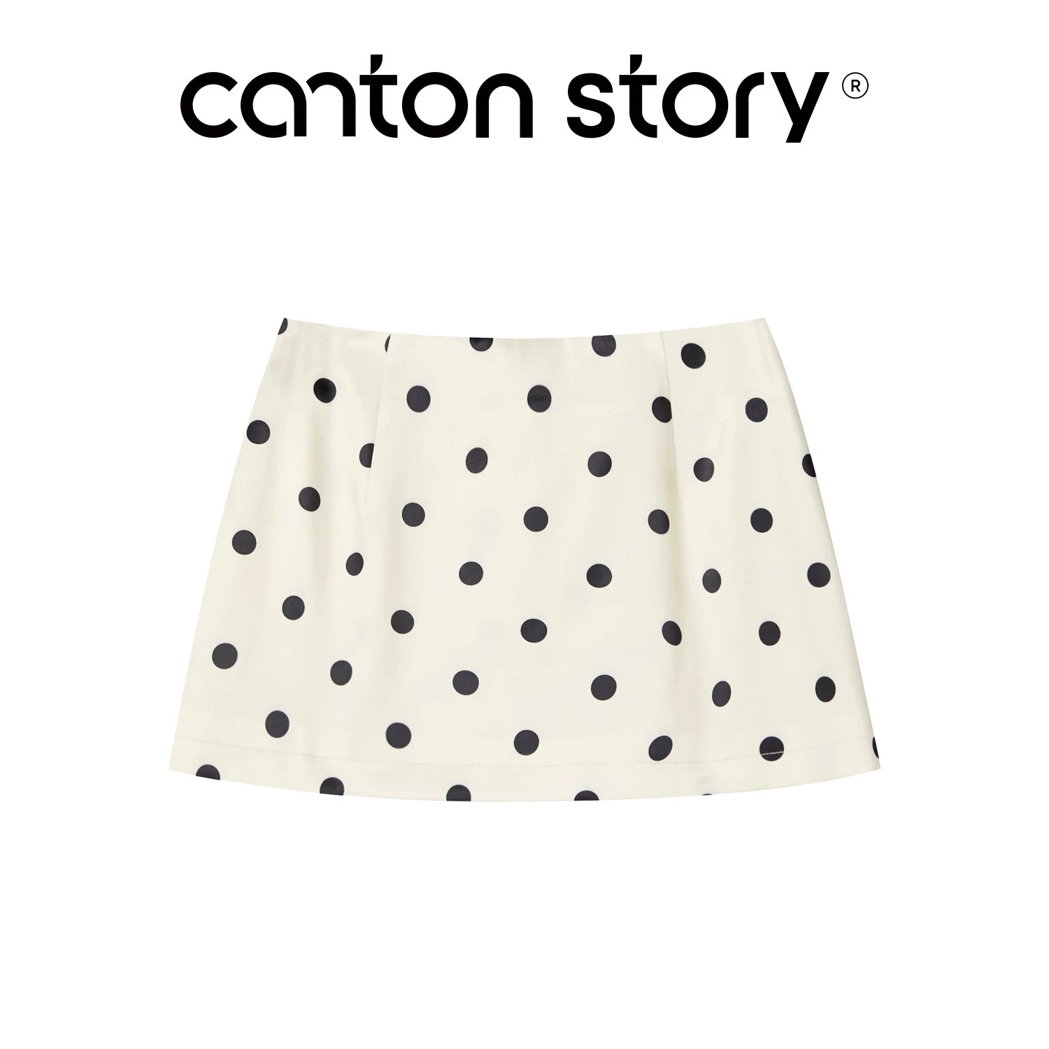 Cantonstory Polka Dot High Waist Slim Skirt Pants