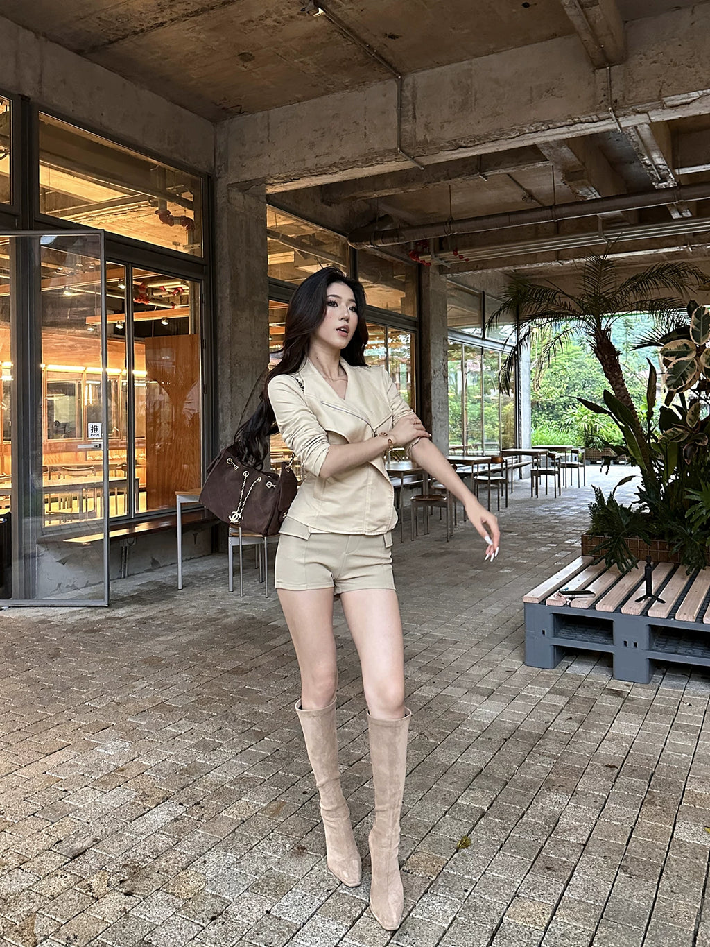 LLROGE Casual Versatile Vintage Sa Cool Short Jacket
