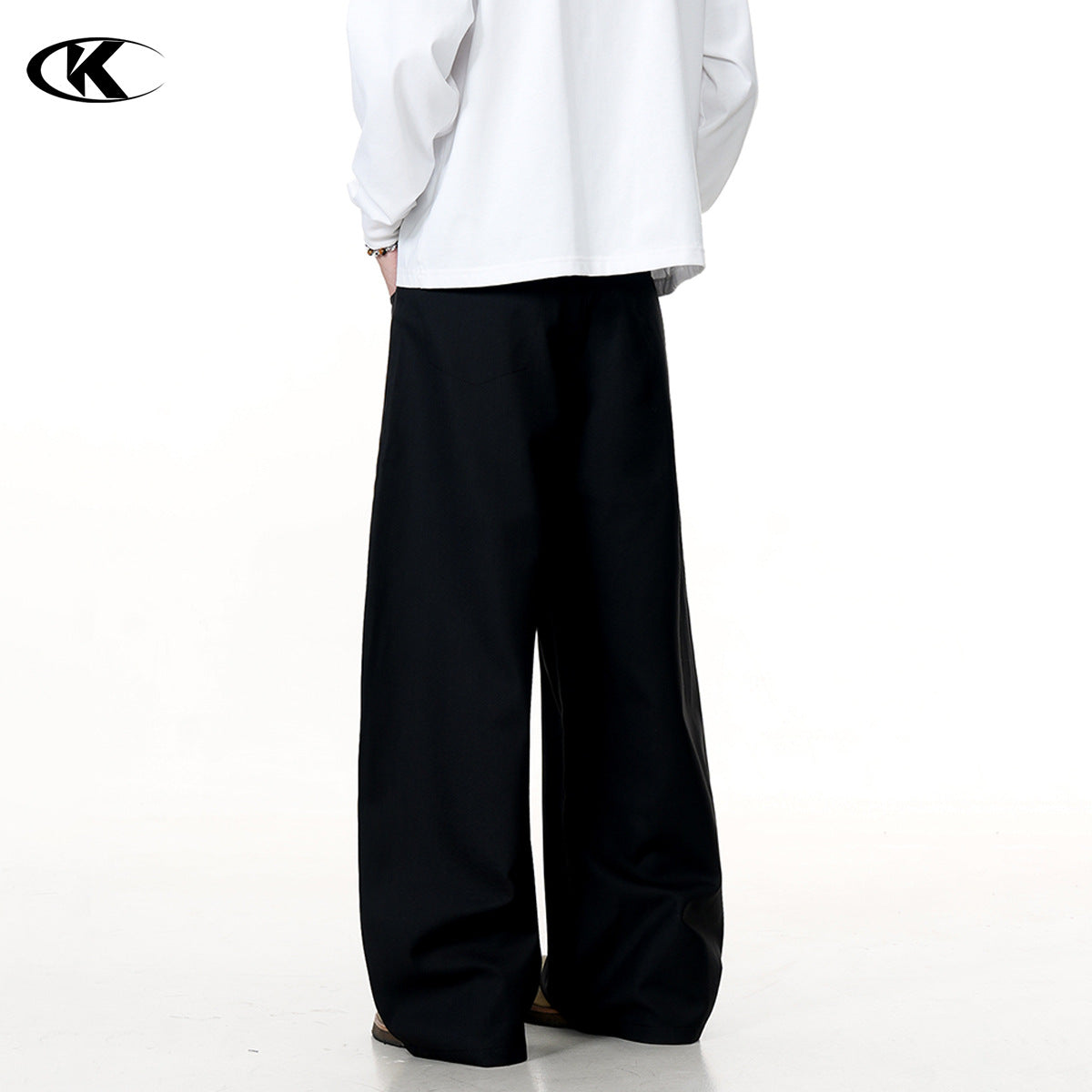 11KN Simple Personality Wide-leg Slacks