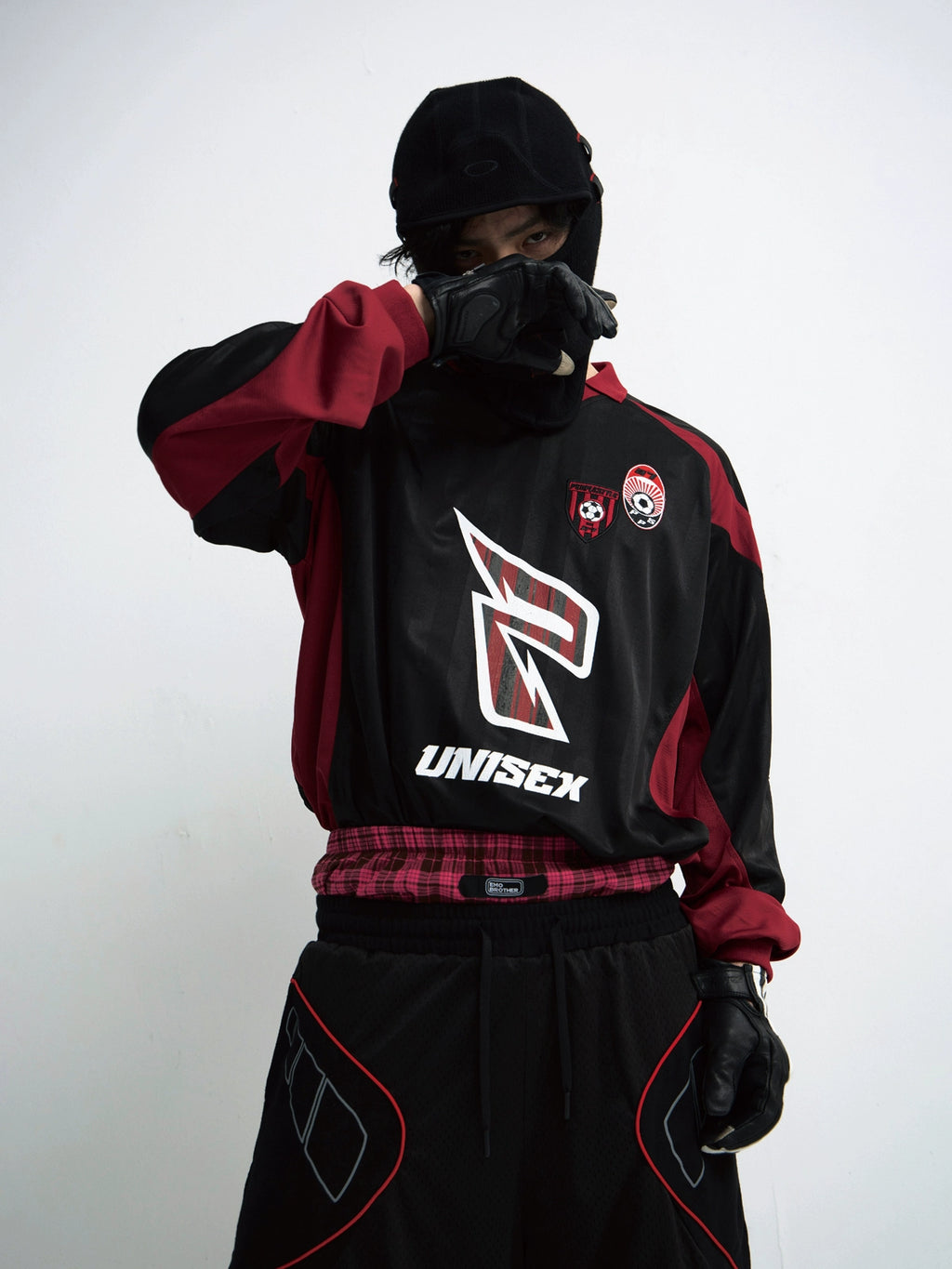 PEOPLESTYLE Sports Wind Contrasting Color Splicing Racing Car Quick-drying Long Sleeves