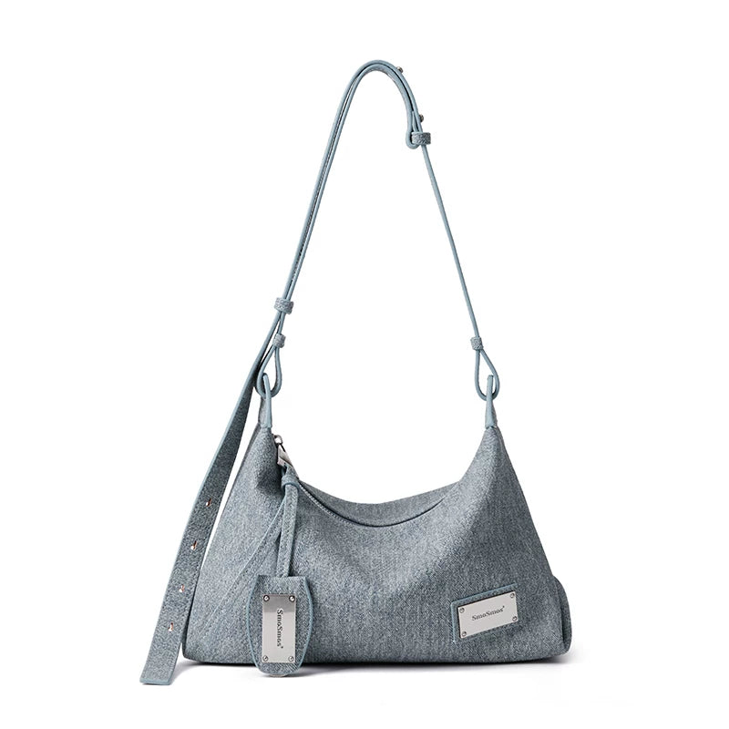 SmoSmos Niche Denim Shoulder Crossbody Armpit Bag