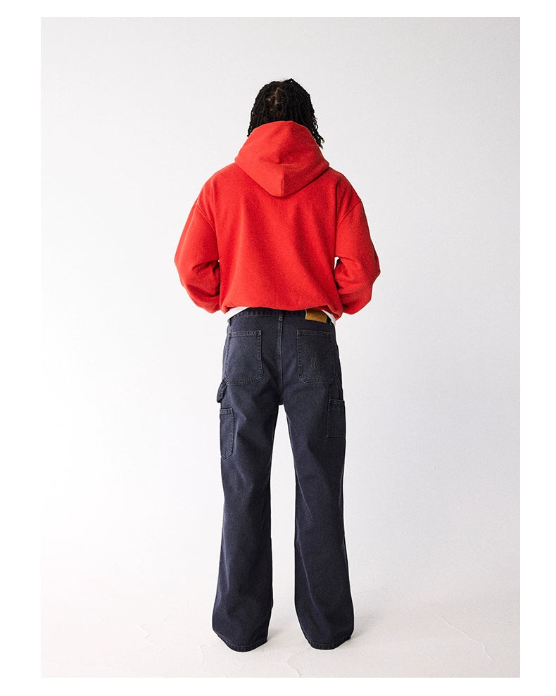 CRICLE Rotary Letter Hooded Fleece Sweater