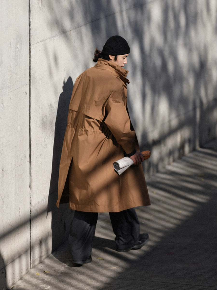 NOEARS Retro Medium and Long Thin Loose Trench Coat