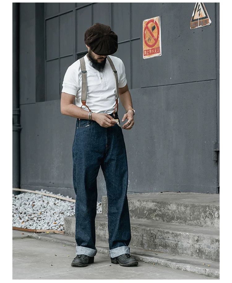BRONSON Vintage Henry Collar Bottom Casual Tee