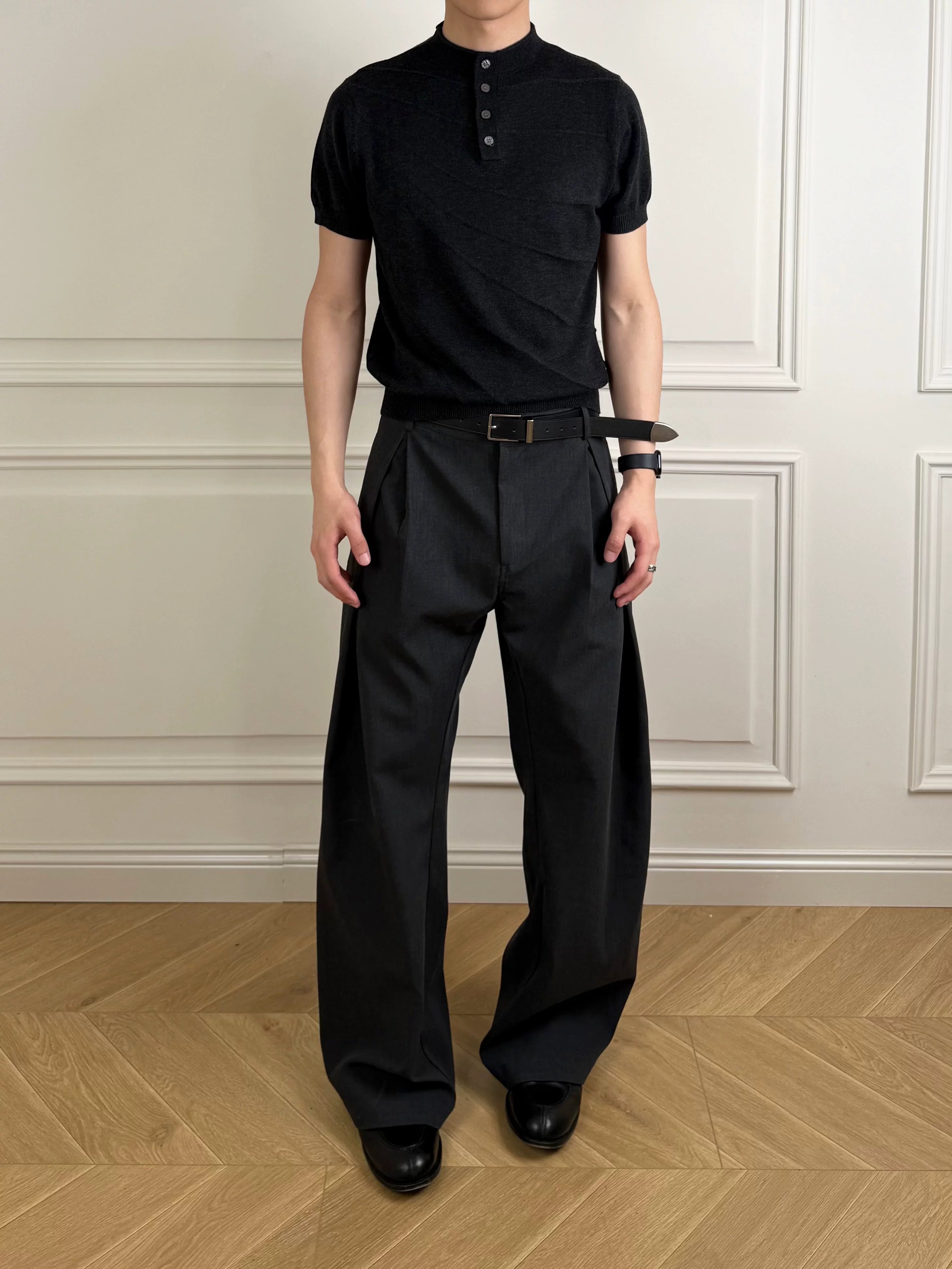 Stay The Night Half Turtleneck Knitted Tee