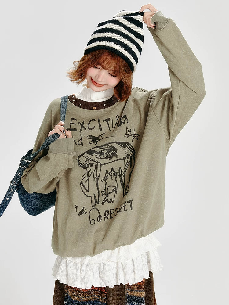 Girlyhalo Semi-turtleneck Multi-layer Lace Stacked Slim-fit Bottoming Shirt