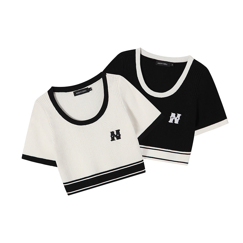 Nariele Hip Wrap Skirt Letter Embroidery Babes Outfit