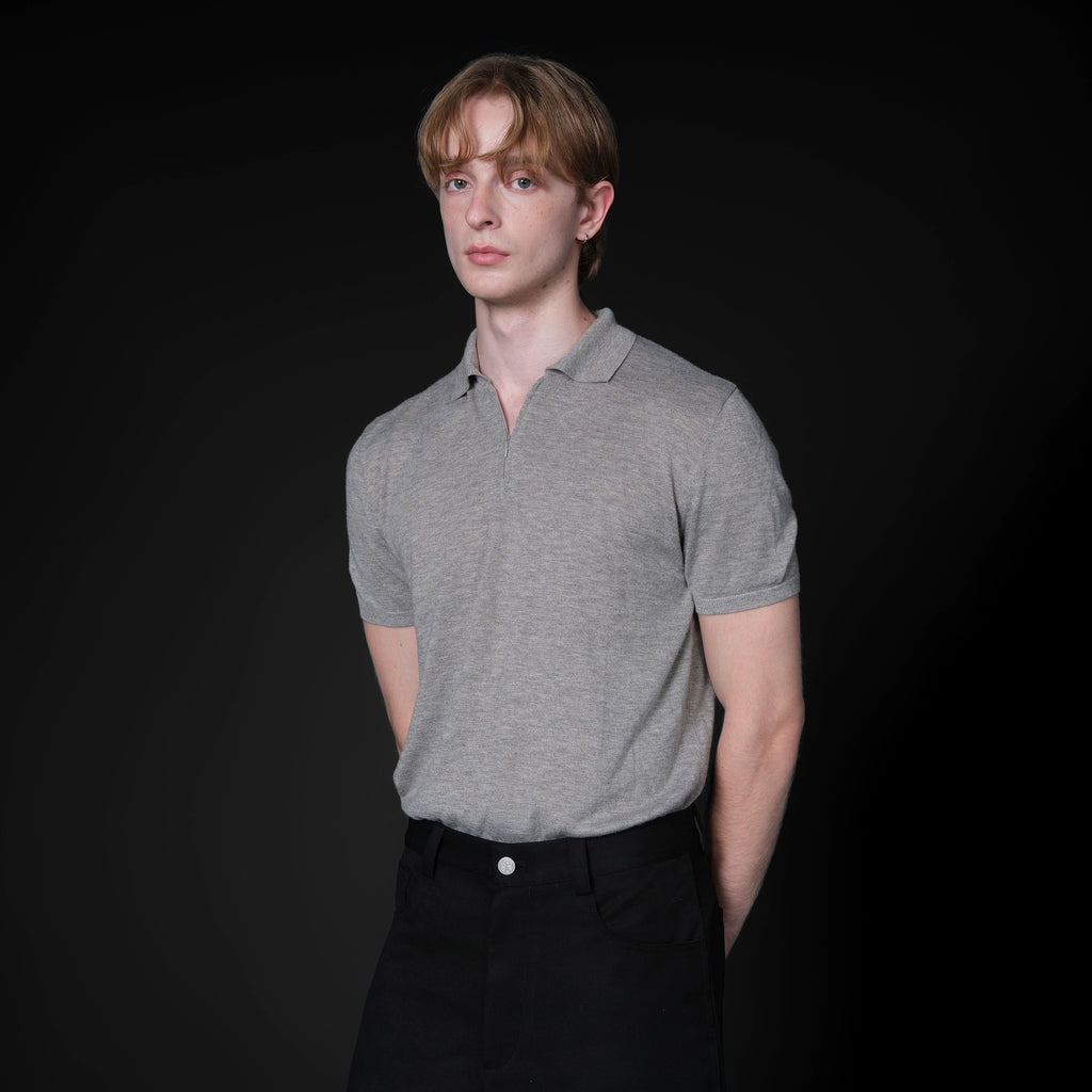 Set for Life Zipper Lapel Casual Tee