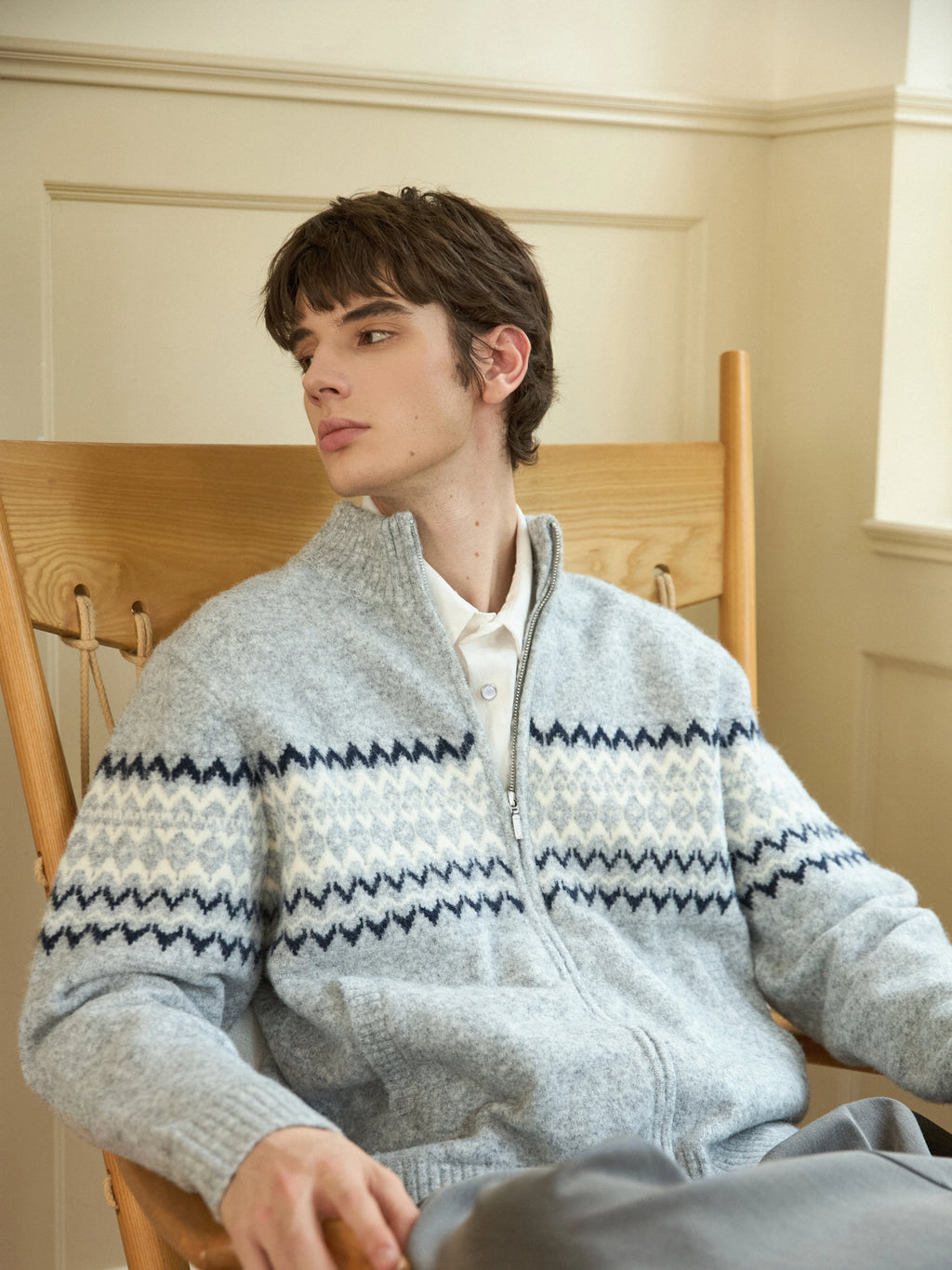 Stay The Night Half Turtleneck Zipper Cardigansweater