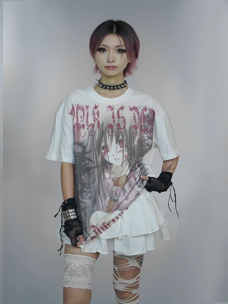WEBBAR Punk Print Loose Tee