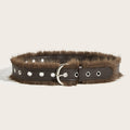 Intertek Babes Wide Faux Fur Fluffy Waist Seal Belt