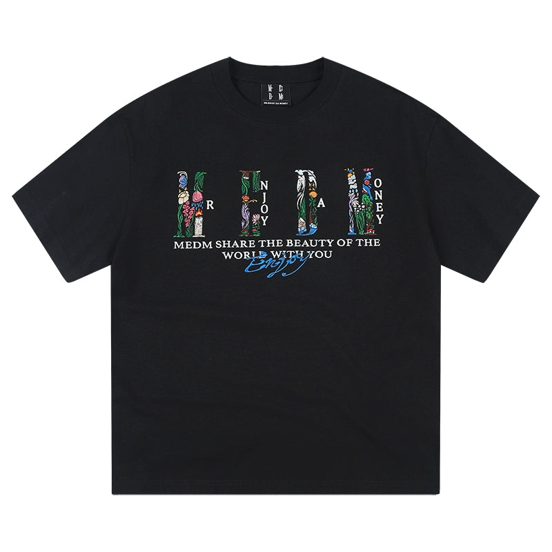 MEDM Small Element Stacking Embroidery LOGO Tee