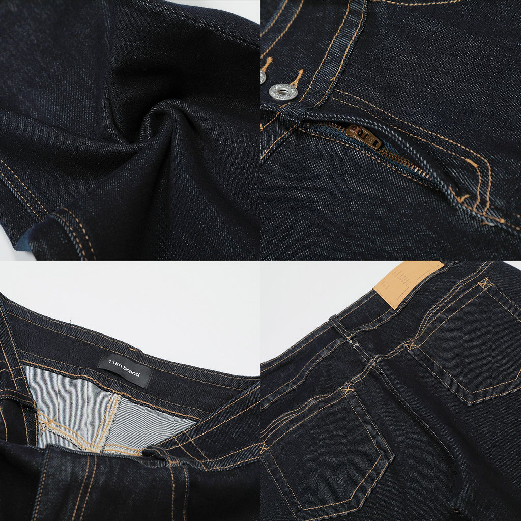 11KN Retro Slim-fit Three-dimensional Slim Casual Jeans