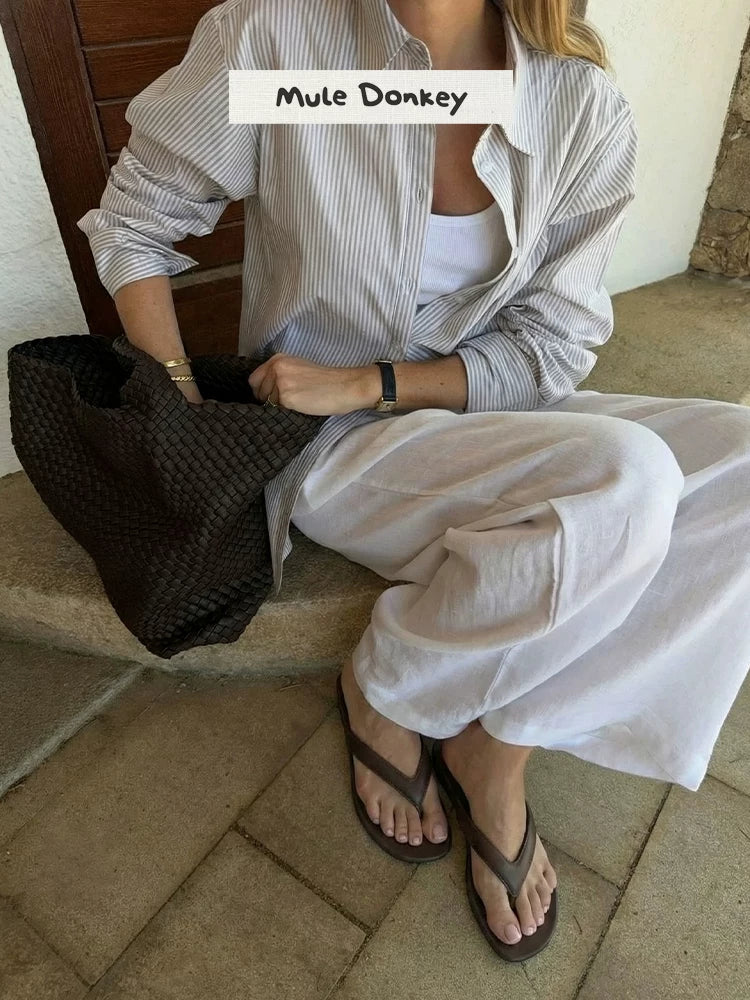 Donkey Flip-flops Wear Flat Bottom Sandals