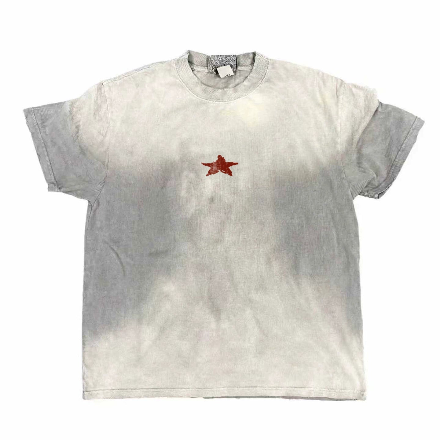 SHIBU Irregular Gradual Change Color Printing Tee
