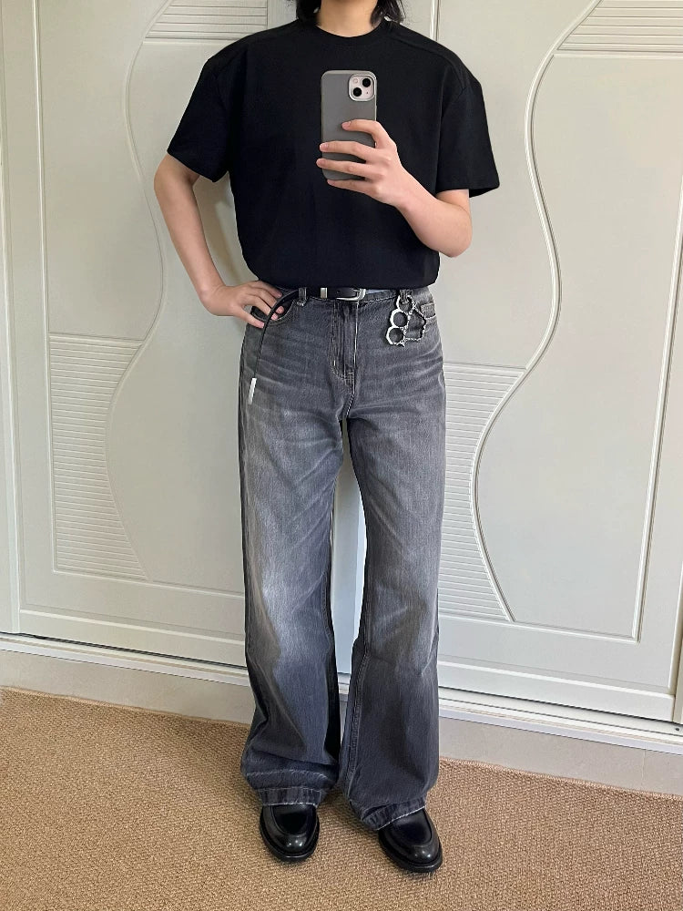 TAICHIISM Vintage A-line Wide-leg Jeans