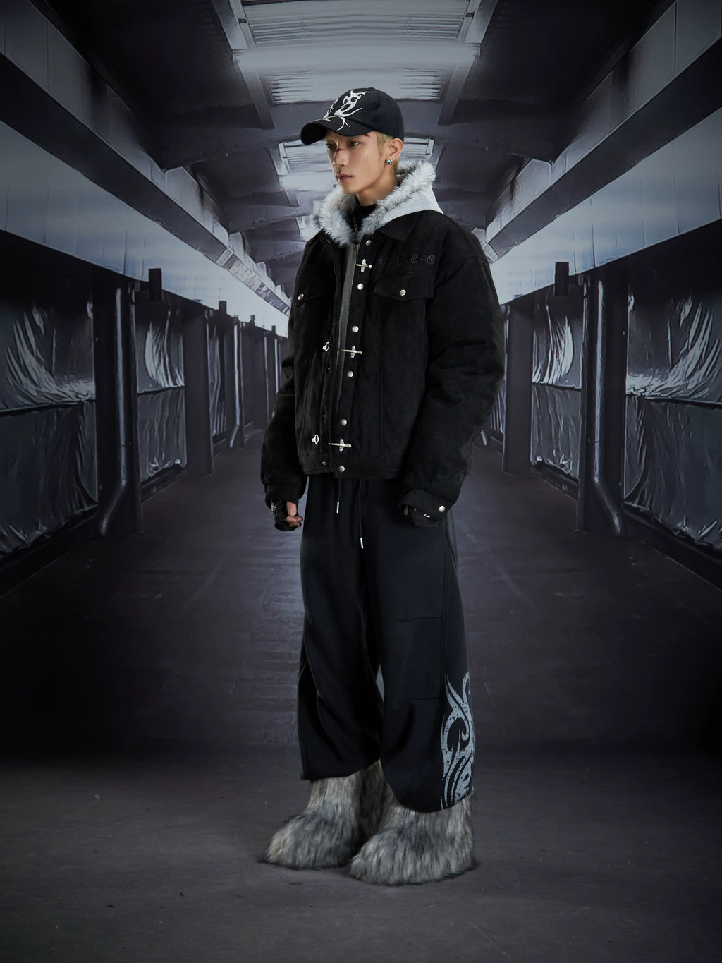 NOMANIAI Totem Print Scimitar Casual Sweatpants