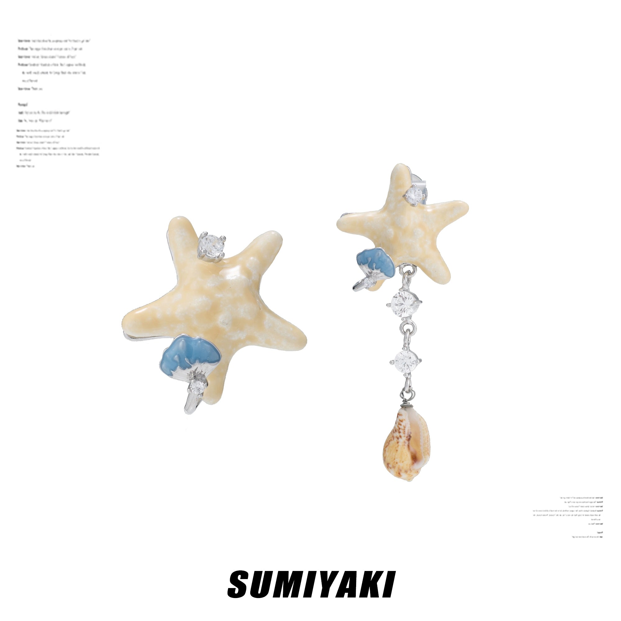 SUMIYAKI Fringed Shell Beaded Earrings