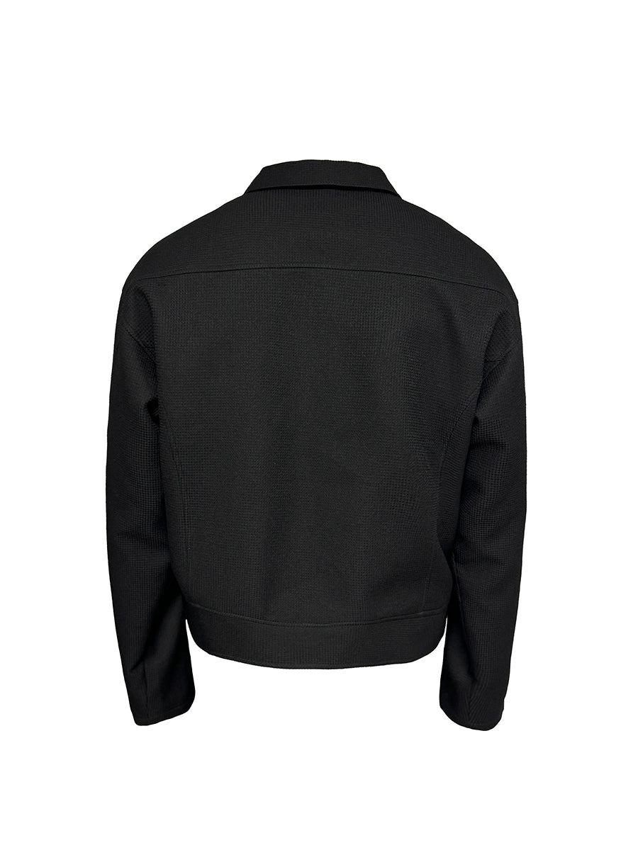 JCAESAR Short Wide Silhouette Zip Jacket