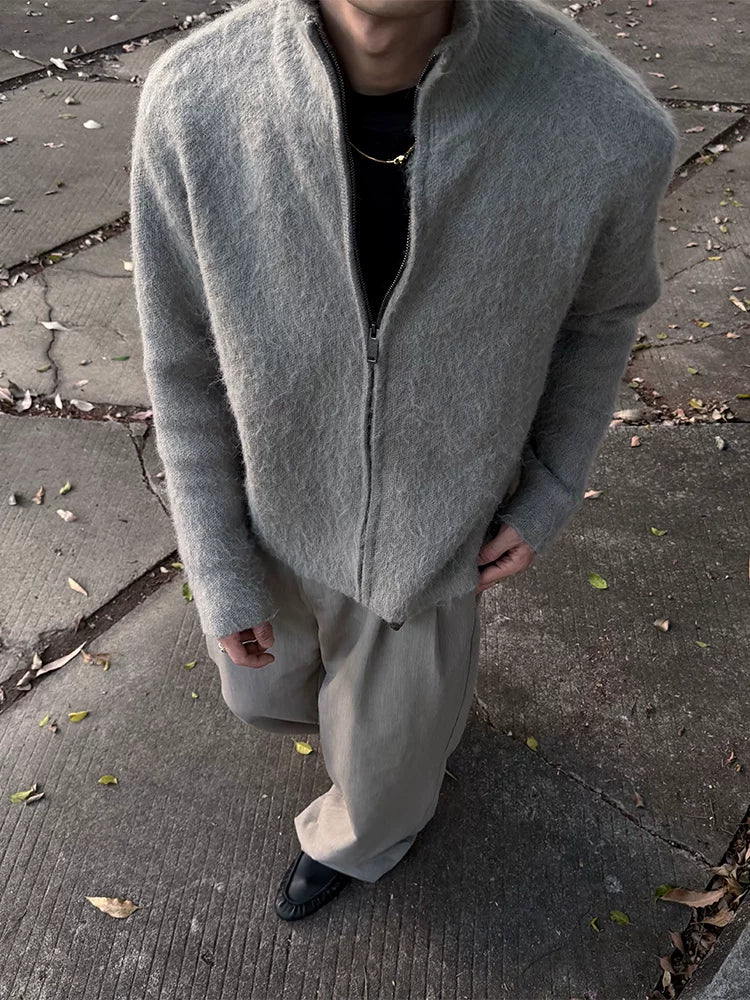 ZOZOFOREST Fog Suede Wool Soft Waxy Warm Sweater