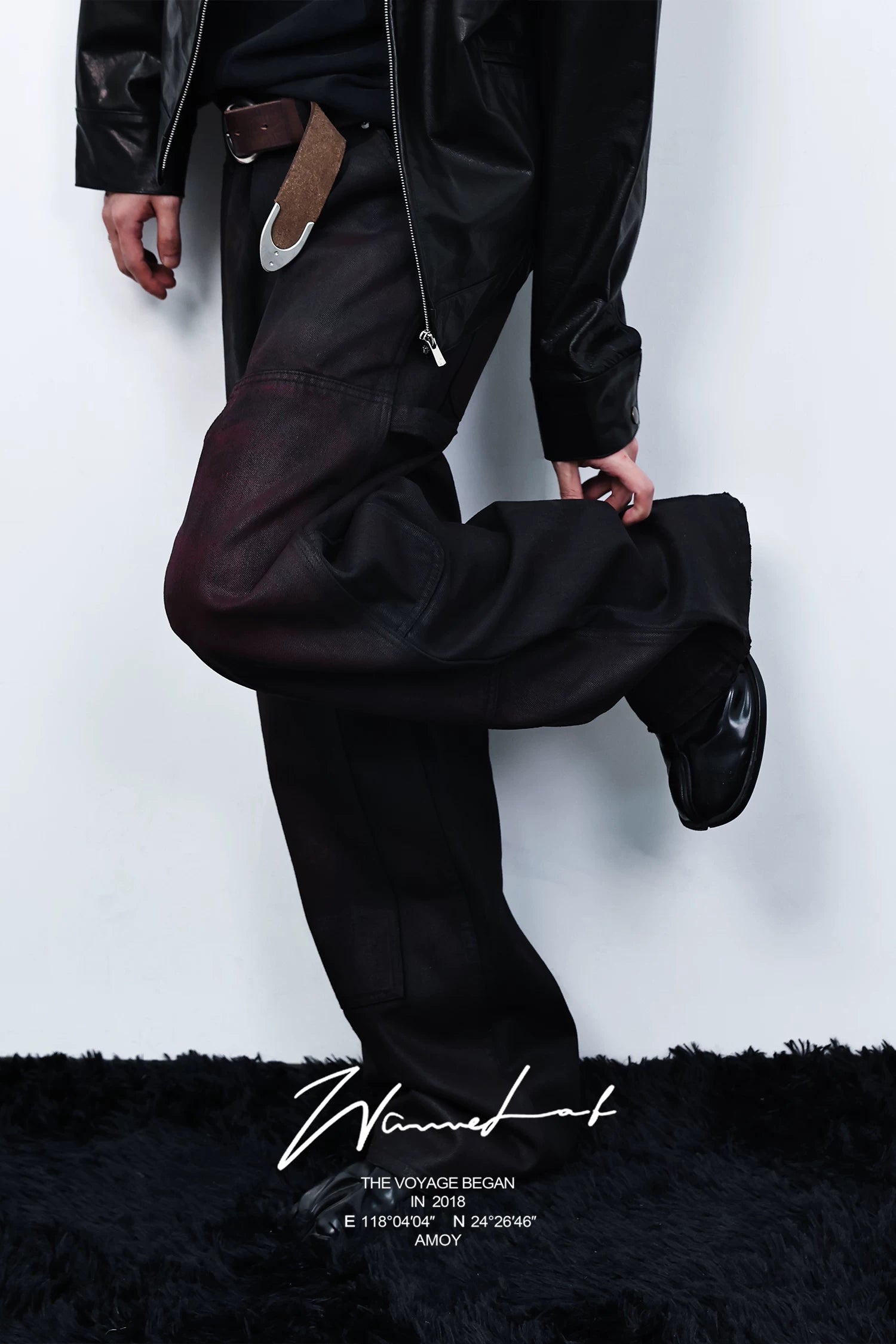 WANNA LAB Vintage Straight Casual Overalls