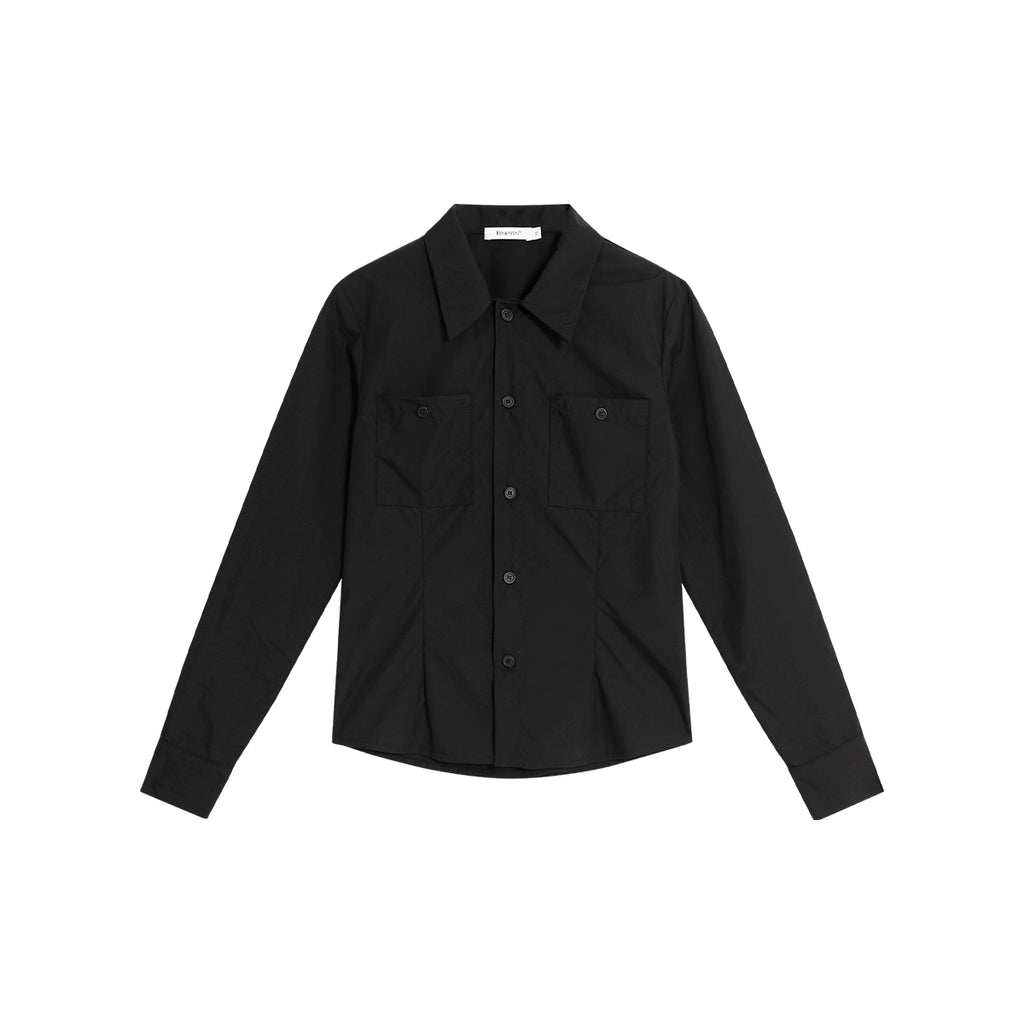 FUNKYFUN Waist Design Fit Long-sleeved Shirt