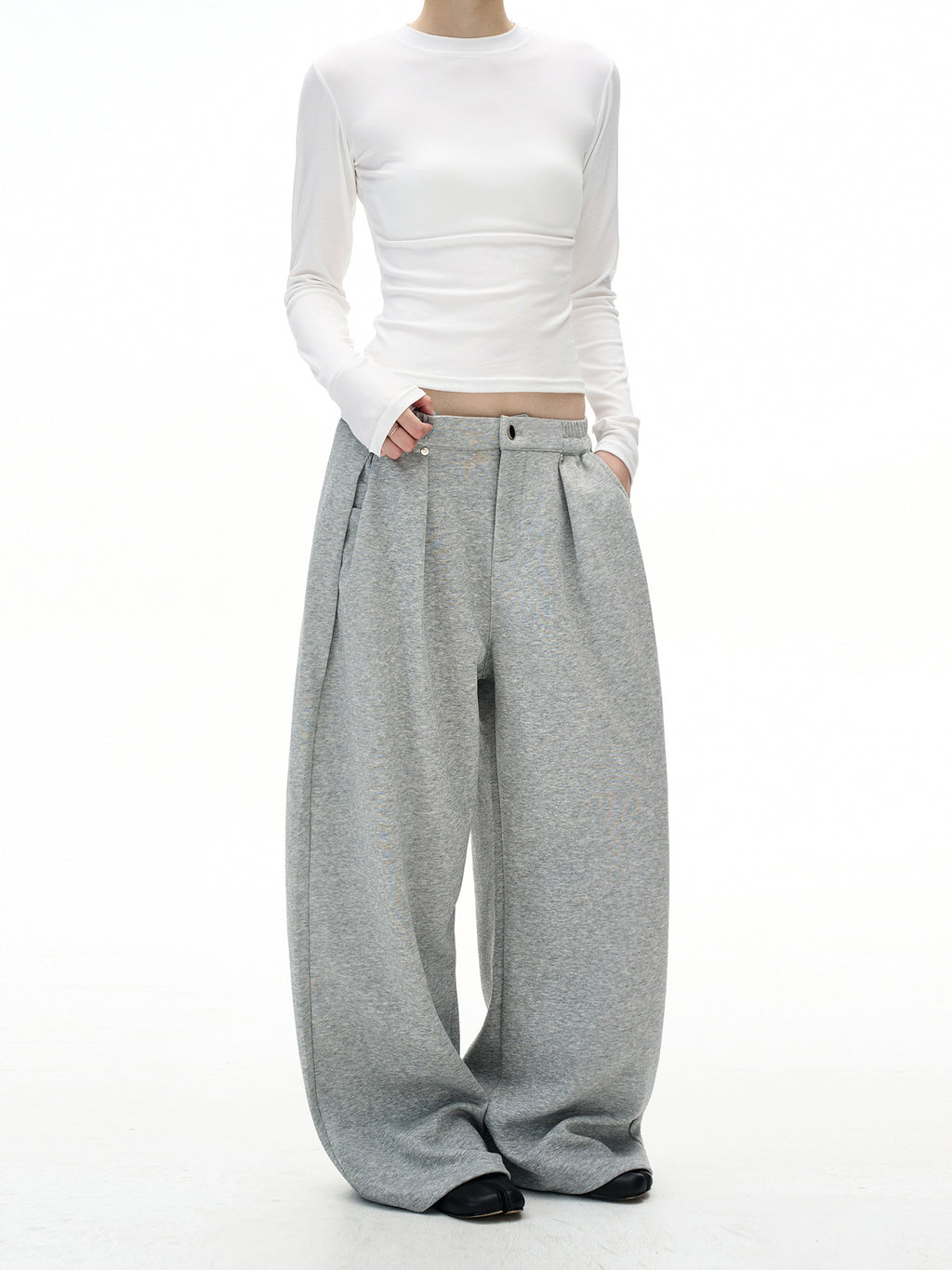MADWITCH Loose Versatile Double-pleated Casual Pants