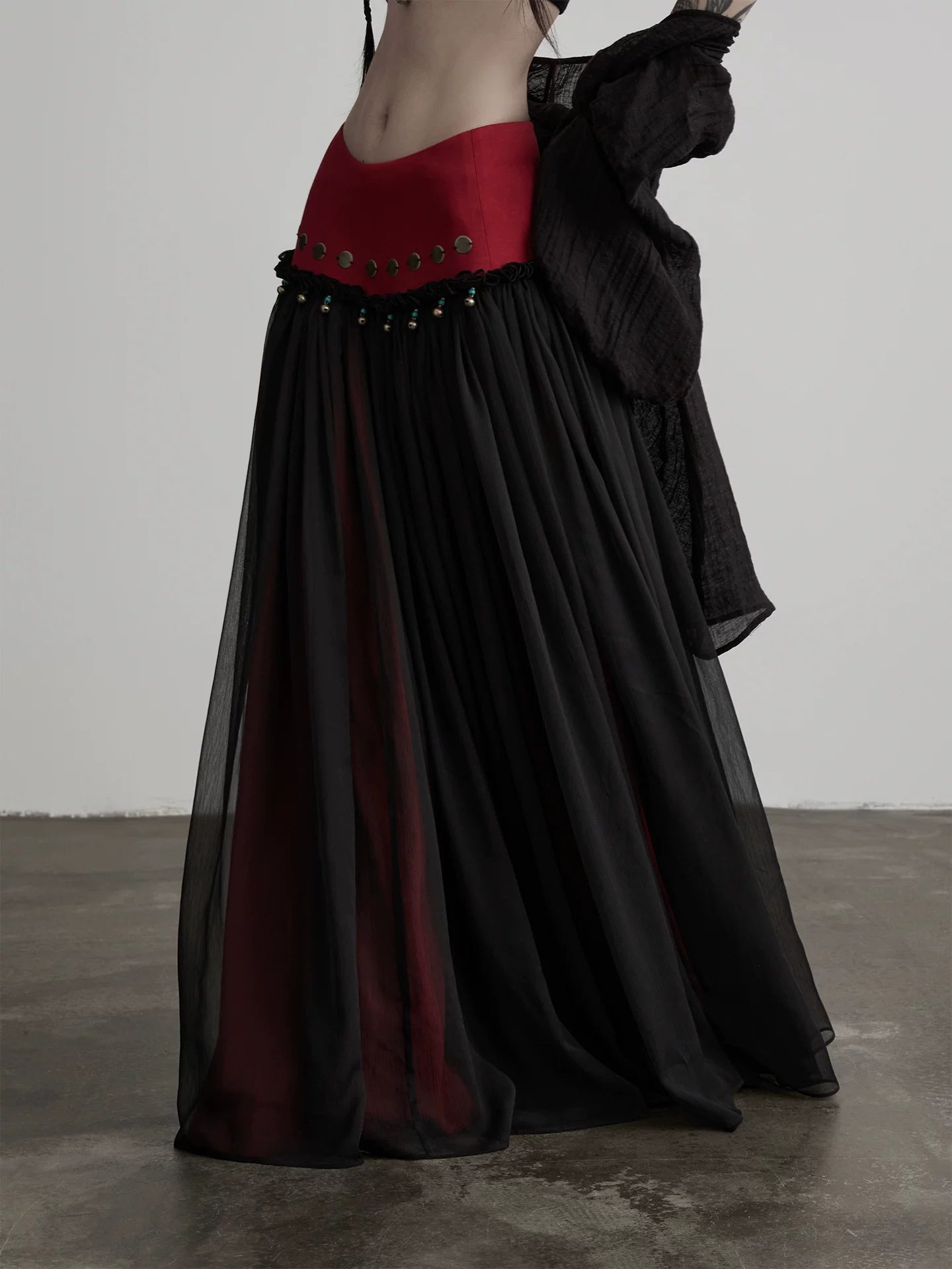 INDULGE Mesh Stitching Skirt
