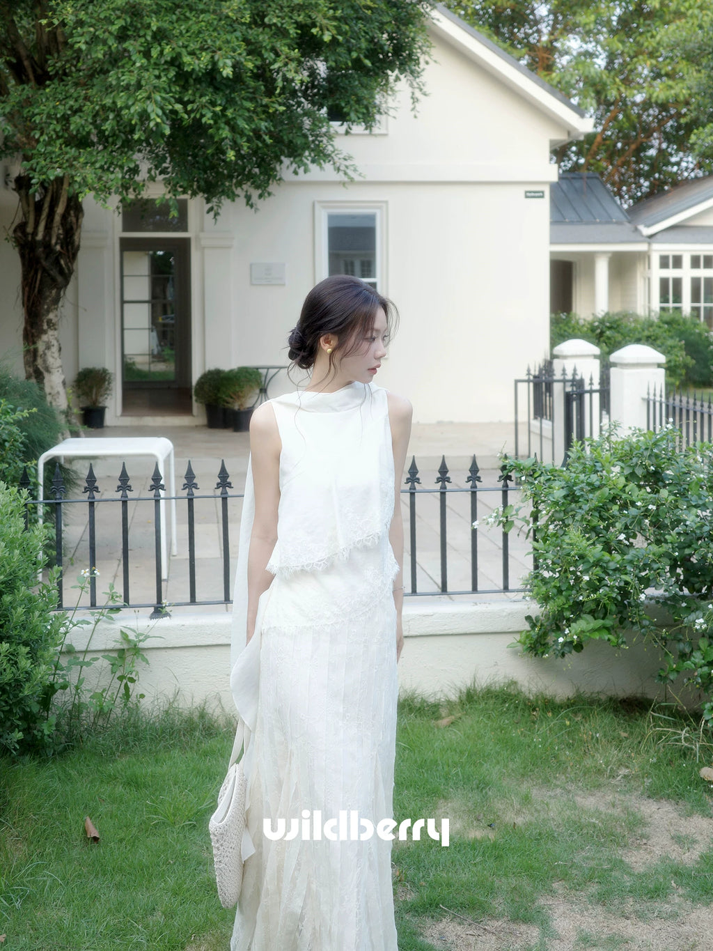 Wildberry Sleeveless Vest Skirt Two-piece Set