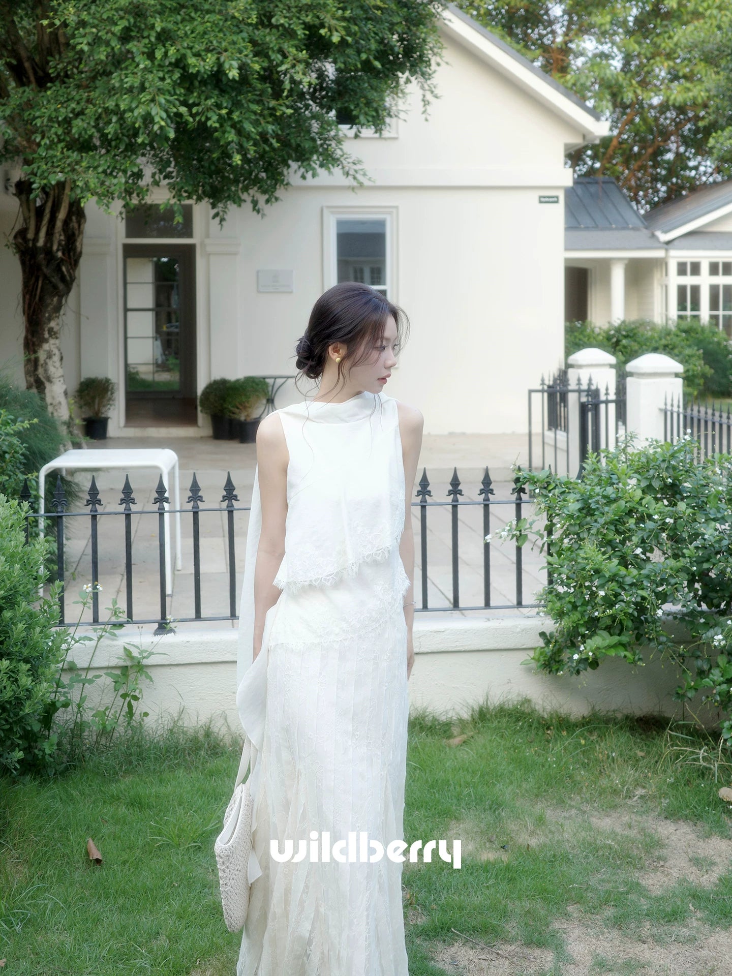 Wildberry Sleeveless Vest Skirt Two-piece Set