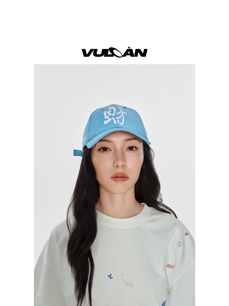 VULCAN Corduroy Embroidered Two-color Cap