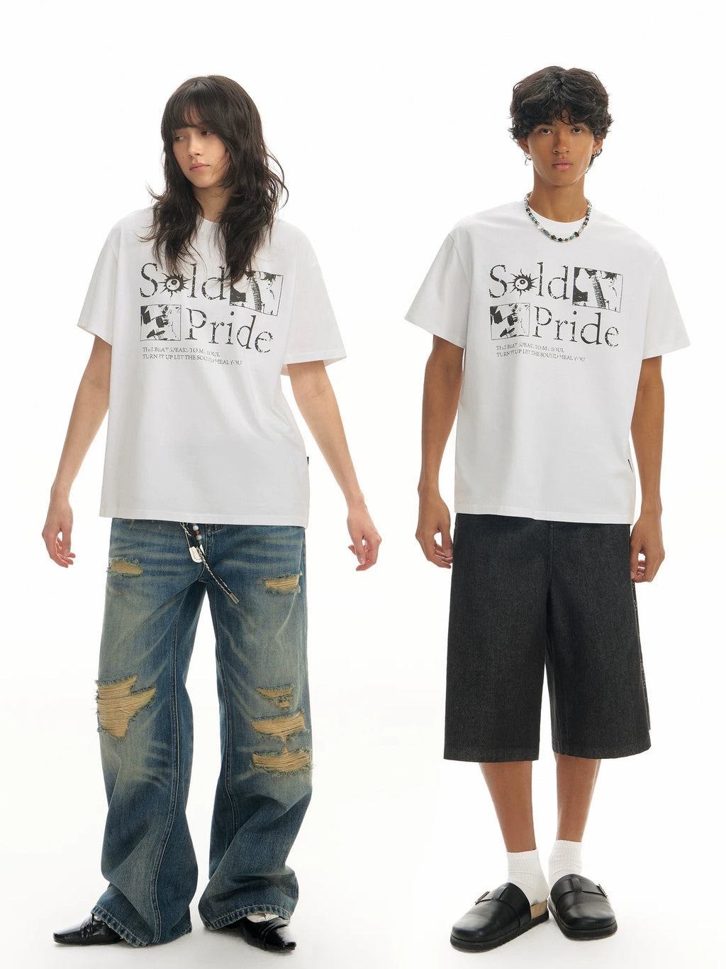 TGNS Retro Band Font Print Casual Tee