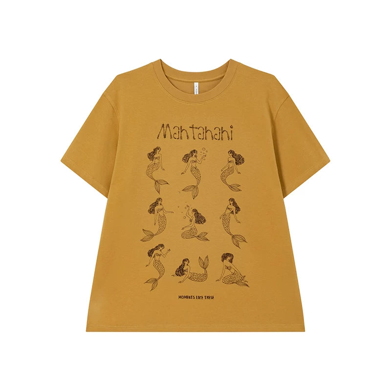 KANO Mermaid Print Crew Neck Tee