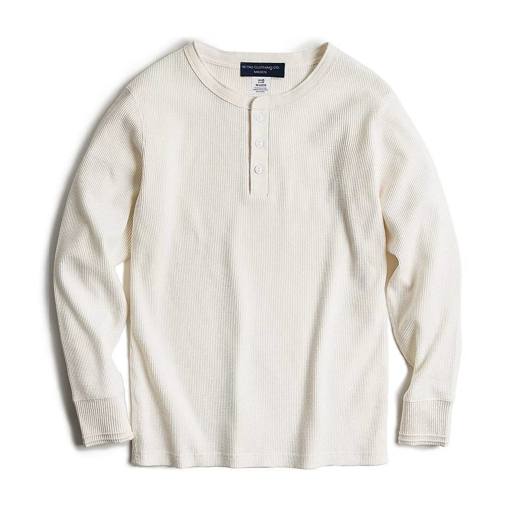 Madden retro heavy waffle Henry long sleeve shirt