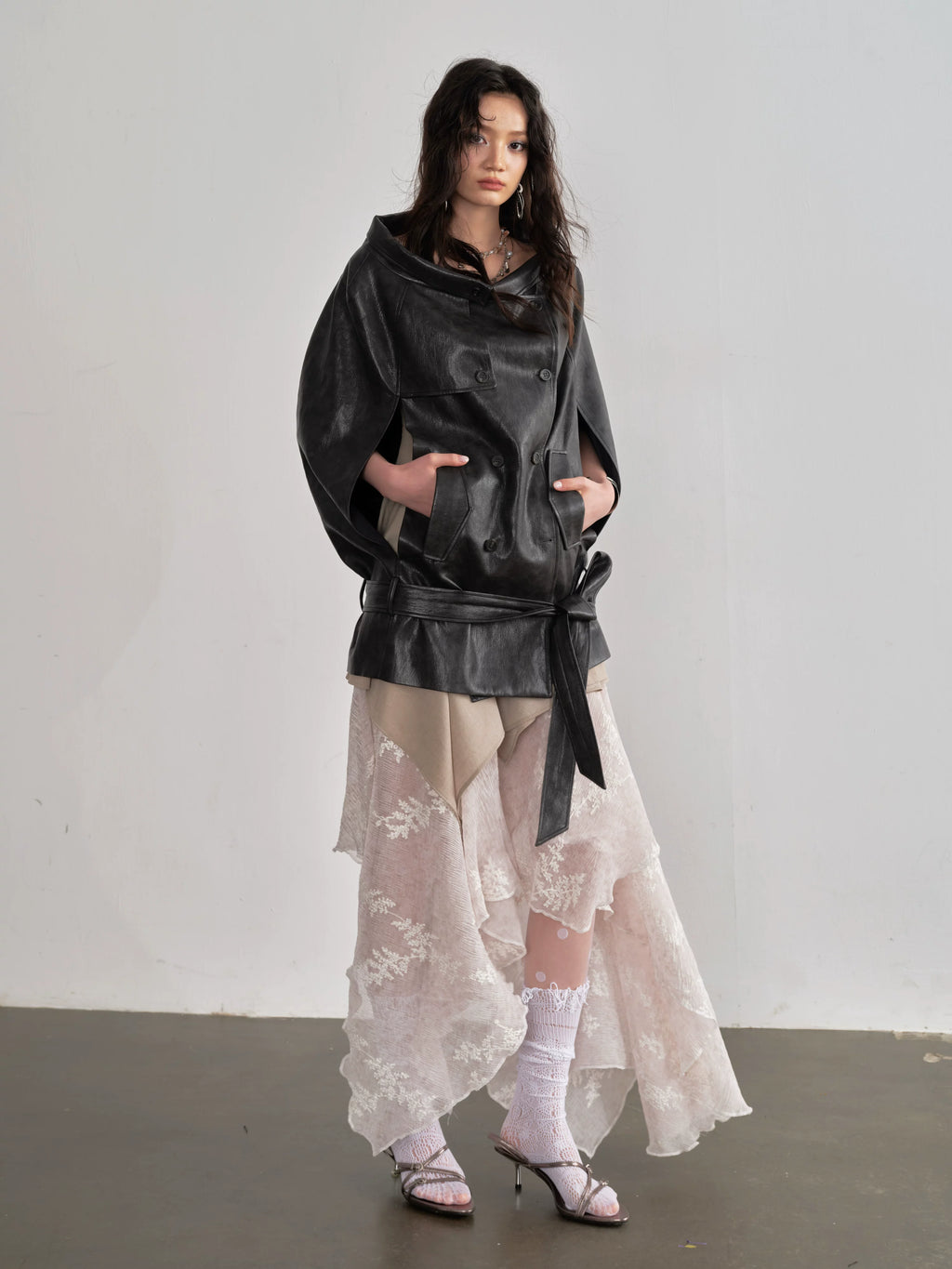 JNYLON Vintage Cape-style Shawl Jacket