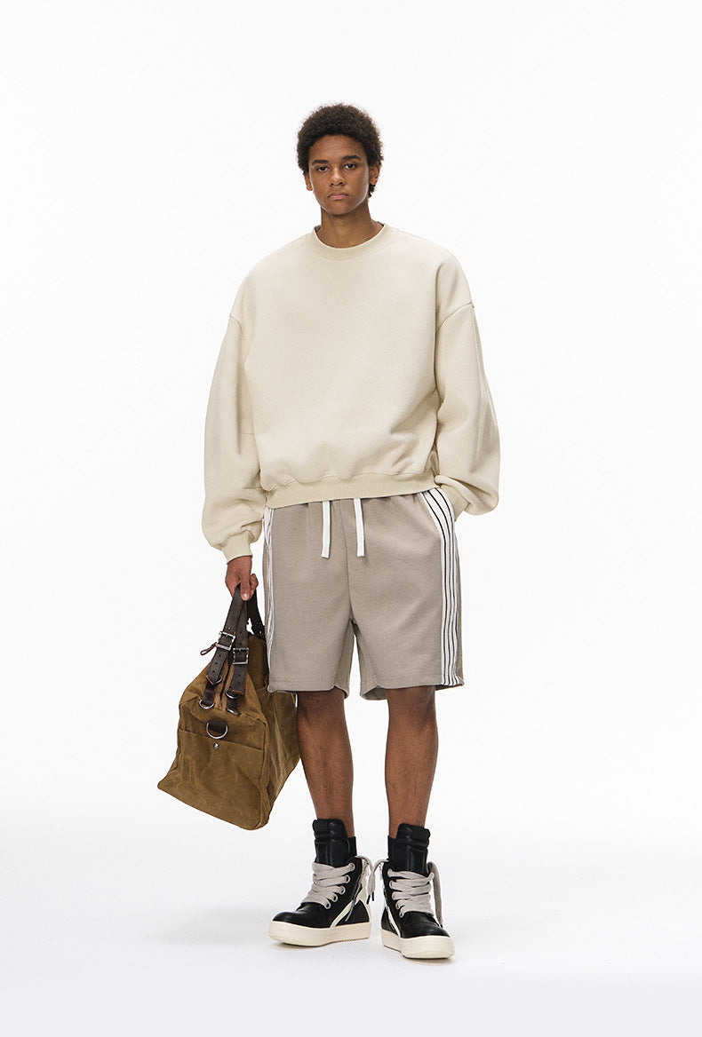 Inflation Fleece Crew Neck Scimitar Sleeve Sweater