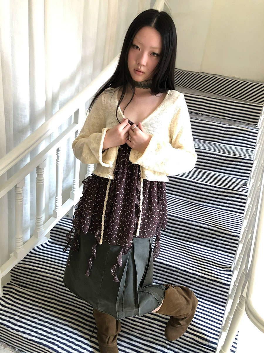 Ang: Project Vintage Strap-on Knitted Cardigan Jacket