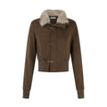BF BORFEND Fur Collar Silm Short Jacket