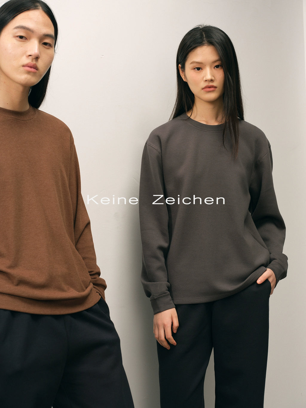 NO LOGO Soft Waxy Silky Smooth Base Loose Long Sleeves